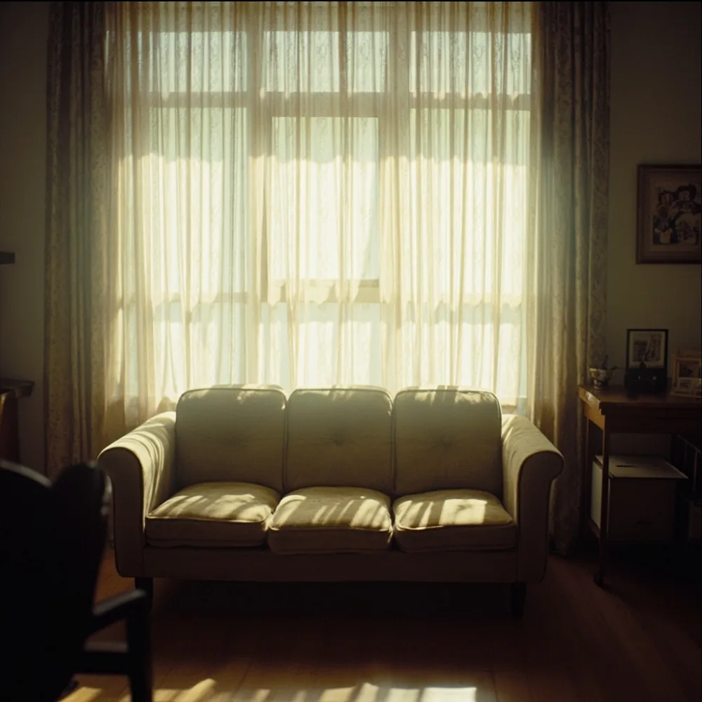 Three-seater sofa in a Singapore HDB living room with afternoon light