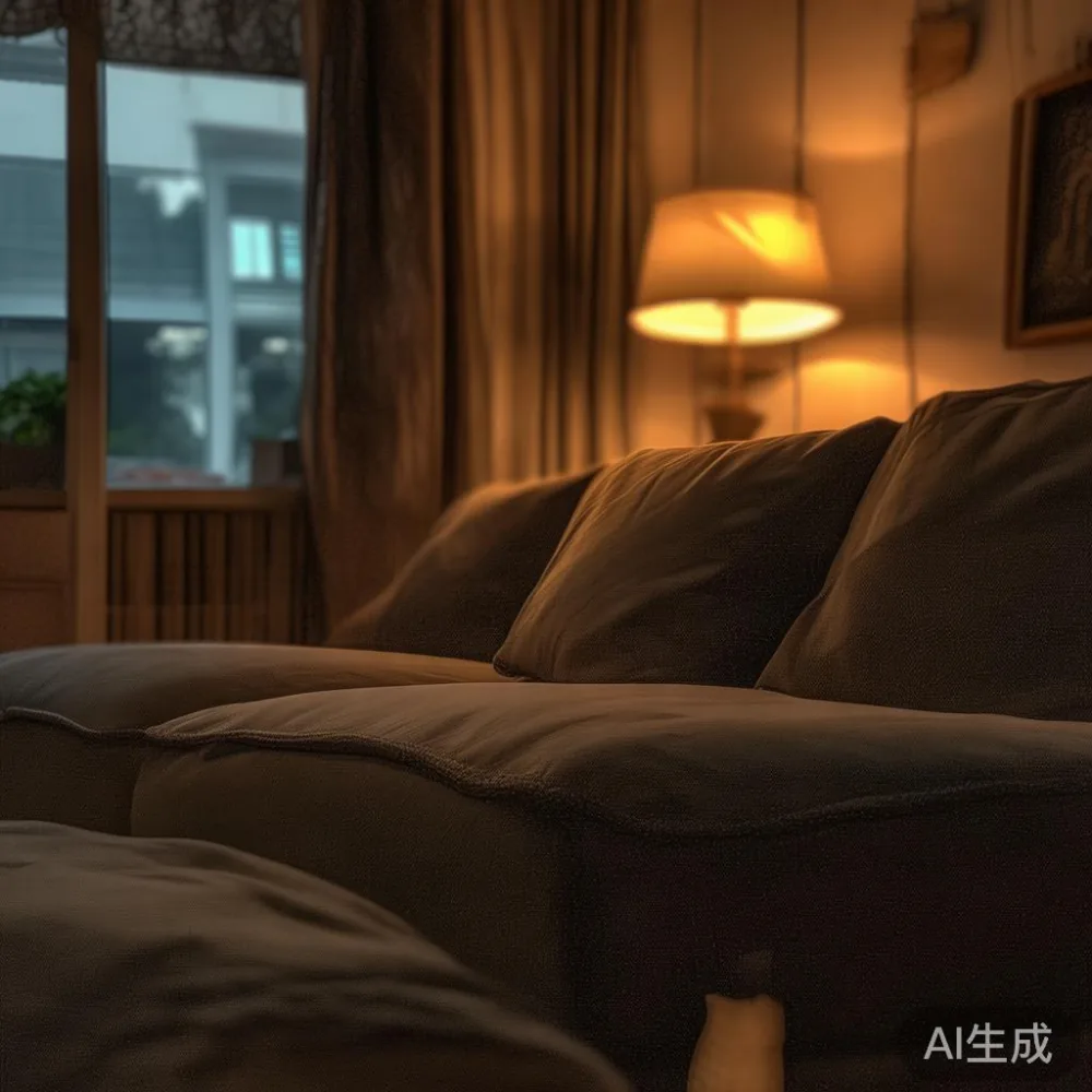 Buying a Sofa SG Online: What Delivery and Assembly Actually Look Like — room setting at dusk with warm lamp light, film