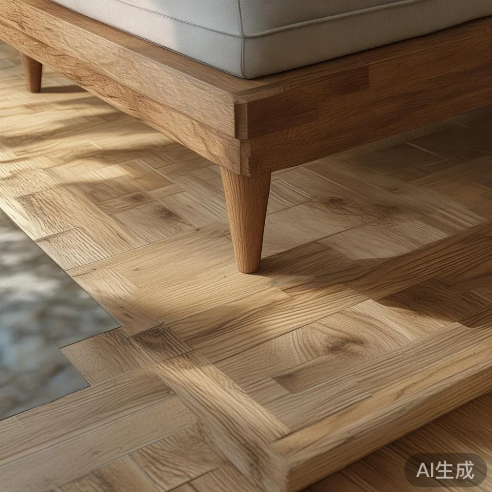 Humidity, HDB Corridors, and the Solid Wood Furniture You Live With in — detail of the base and leg construction on a bed