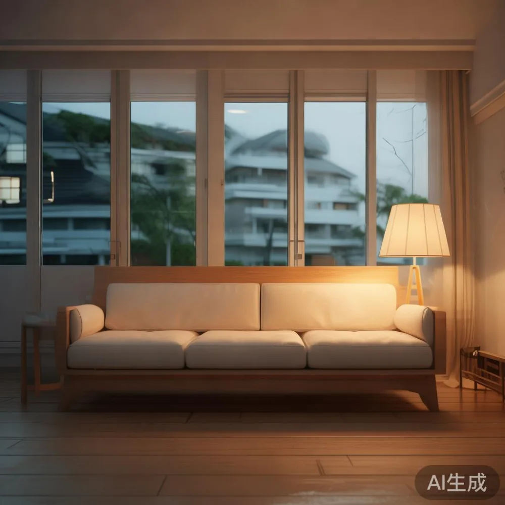 Singapore Home Style: Matching Solid Wood to Minimalist Interiors — room setting at dusk with warm lamp light, film 