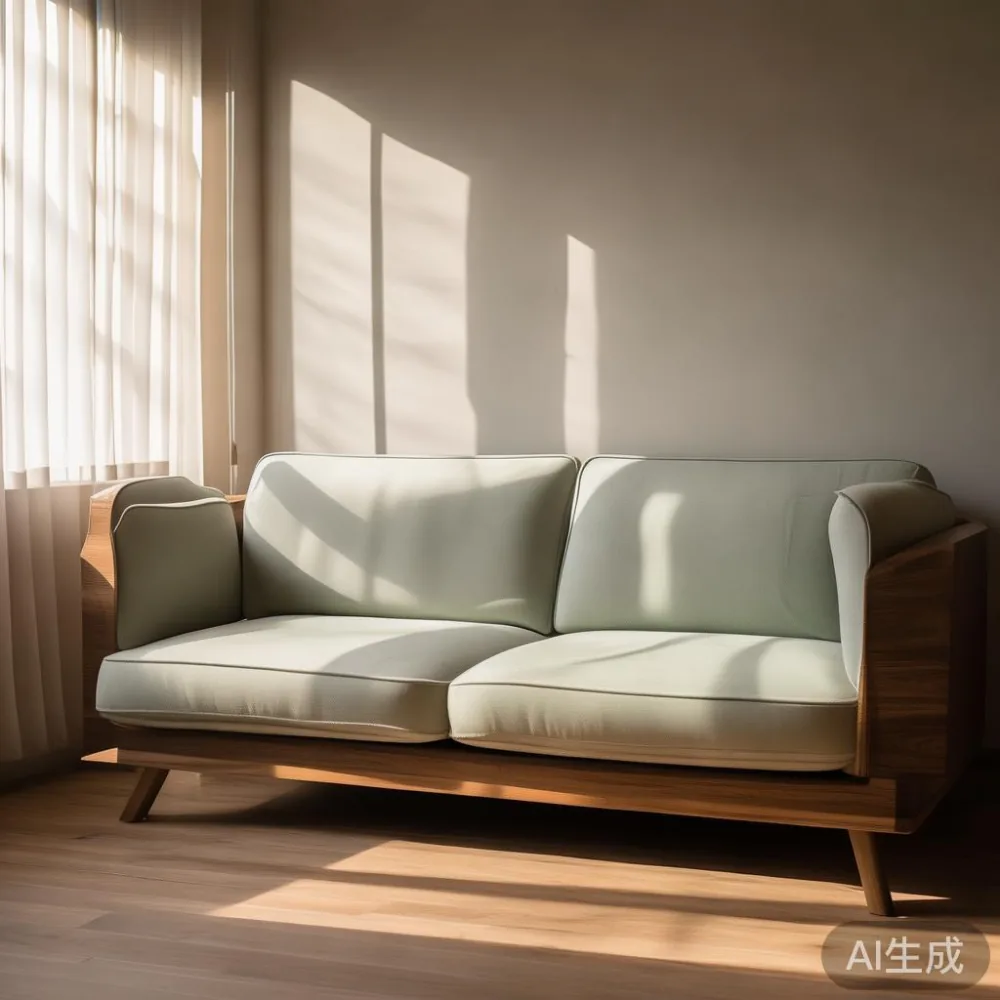 Sofa sg 5-year cost comparison: veneer vs solid wood furniture for Sin — in a sunlit Singapore HDB living room, morning l
