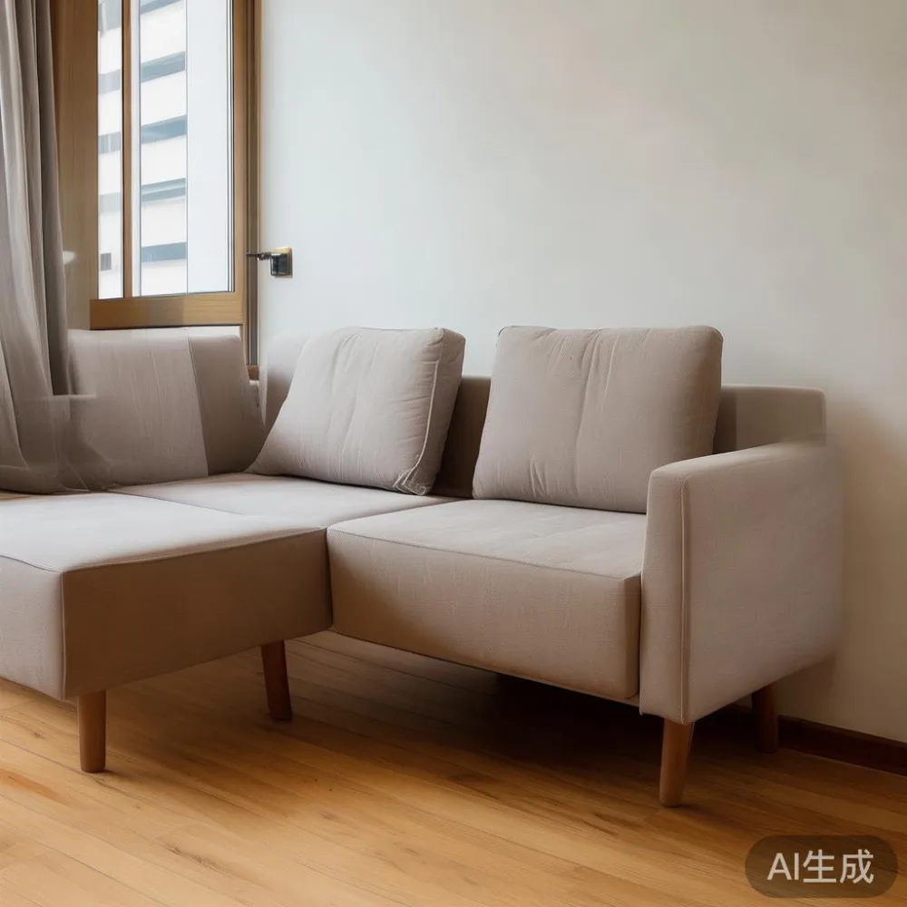 Sofa sg 5-year cost comparison: veneer vs solid wood furniture for Sin — corner of a small condo apartment with wooden fl