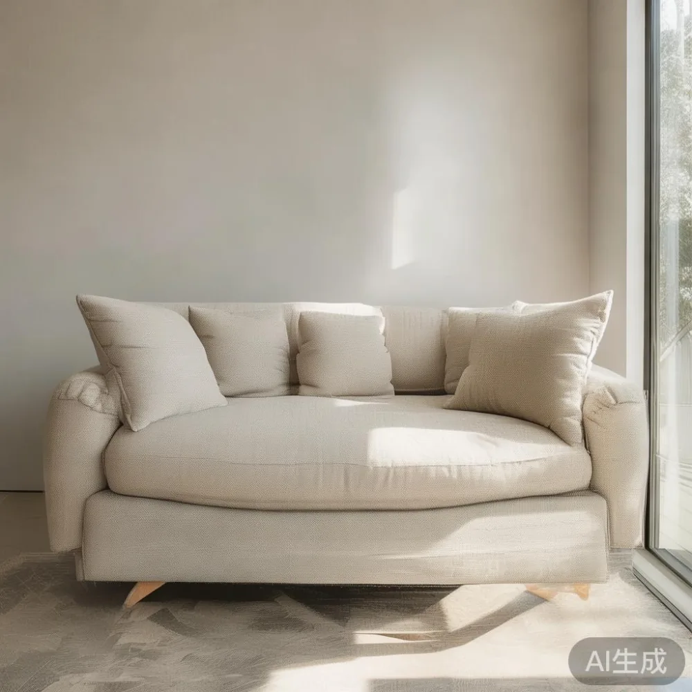 Buying a Sofa SG Online? The Real Delivery and Assembly Story for HDB — staged against a plain wall with a linen sofa ne