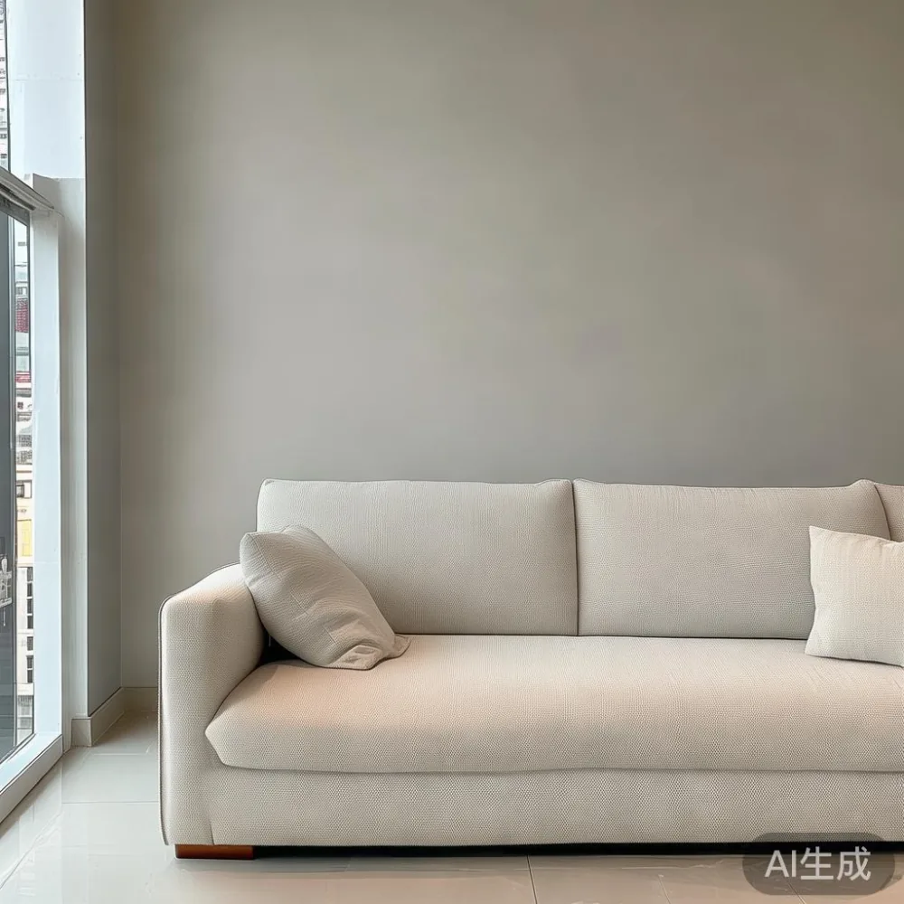 Sofas, Lift Doors, and HDB Corridors: What Buying Furniture Online in — staged against a plain wall with a linen sofa ne