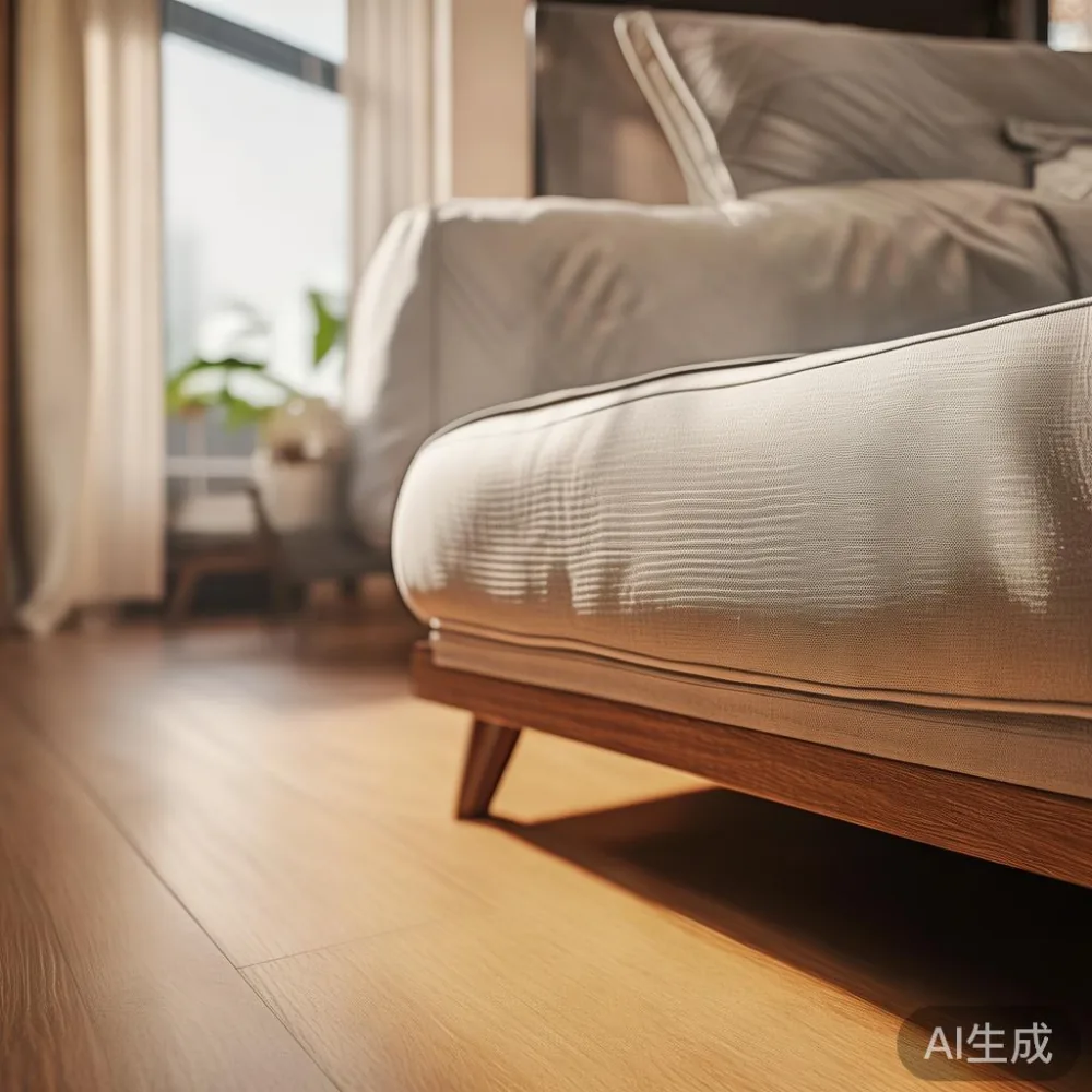 How to Style a Small HDB or Condo in Singapore Without Making It Feel — detail of the base and leg construction on a bed