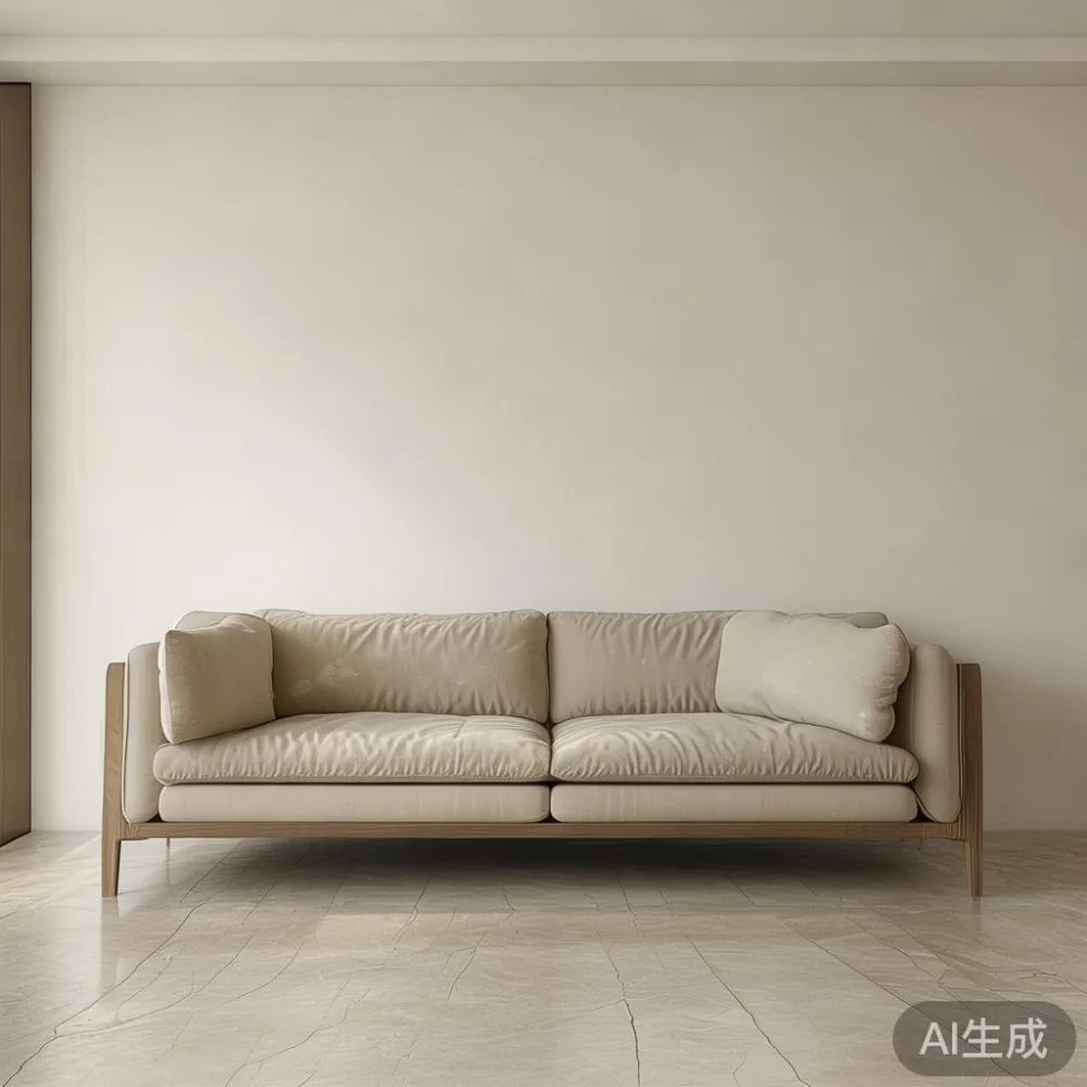 5-Year Veneer vs. Solid Wood Cost Reality for Singapore Homes — staged against a plain wall with a linen sofa ne