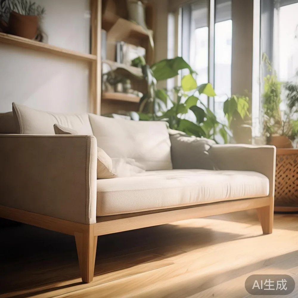 Veneer vs Solid Wood Sofa sg: A 5-Year Cost Comparison for Singapore H — corner of a small condo apartment with wooden fl